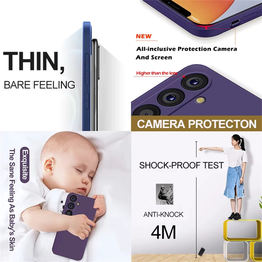 Samsung Handyhülle aus weichem Flüssigsilikon für Galaxy S25 S24 S23 S22 Ultra und Plus in Rot - Bild 3