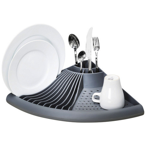 Wenko Eck-Geschirrabtropfer in Grau, B/T/H: 50 x 9 x 35 cm - Bild 4