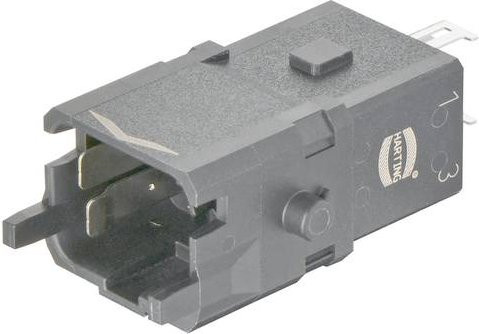 HARTING Stifteinsatz 09100033006, 3 Crimpen, Schwarz, Kunststoff - Bild 1