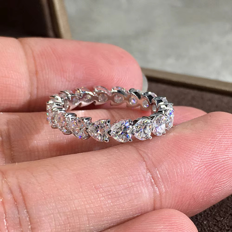Huitan Fancy Herzringe, Silber, Zirkonia, Damen - Bild 4