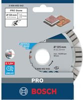 Bosch Diamanttrennscheibe Best for Stone Durchmesser: 125 mm, B/T/H: 125 x 22,23 x 2,2 mm - Bild 2
