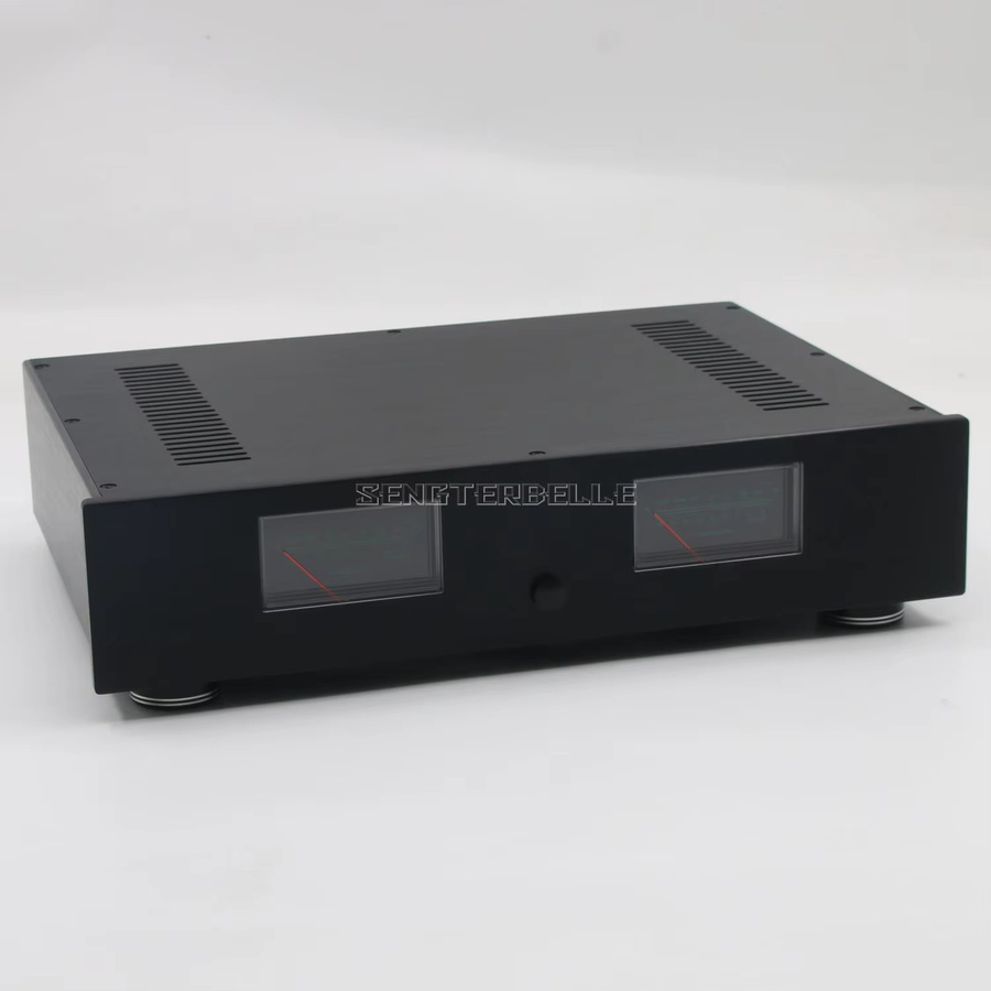 SENGTERBELLE V1000 Klasse D Stereo-Home-Audio-Sound-Verstärker mit VU-Meter, 2.0 Kanal, Schwarz - Bild 2