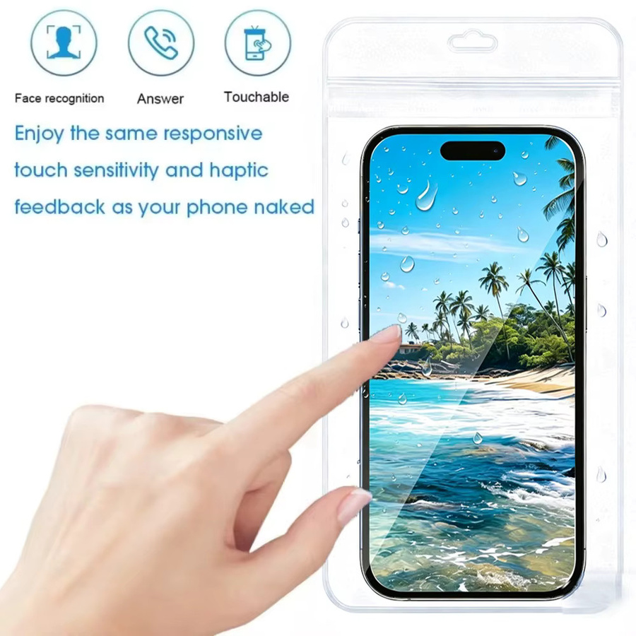 Wasserdichte Handytasche von newteneight in Transparent für iPhone, Samsung und Xiaomi als universelle Unterwasser-Hülle und Trockentasche - Bild 3