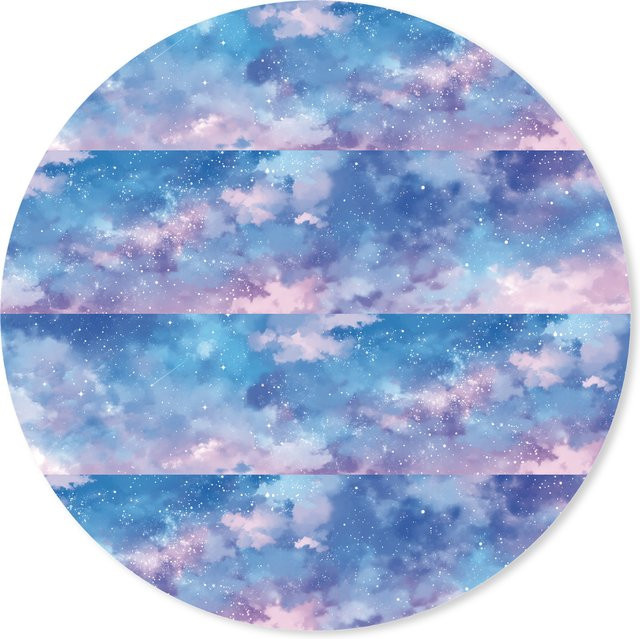 Etori Life Aurora Sternenwolken-Schleifenband in Blau, Breite: 6 cm, Länge: 2 m, Bastelmaterial für Scrapbooking und DIY-Dekoration - Bild 1