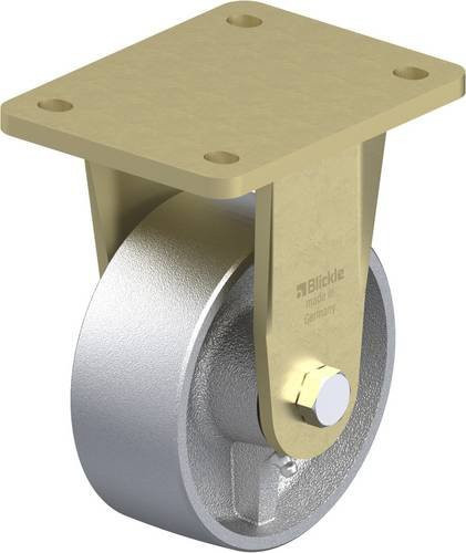 Blickle BS-G 127G Bockrolle in Silber, Rad-Durchmesser: 125 mm, Tragfähigkeit: 750 kg - Bild 1