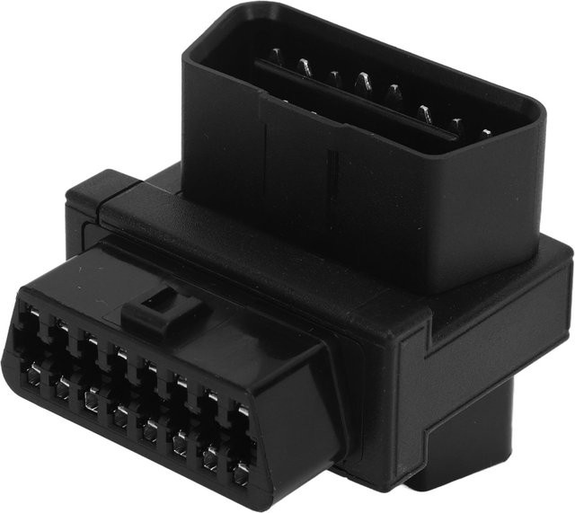 OBD2 Adapter Kabel Konverter 16-poliger Stecker auf 2 Buchsen Splitter für Diagnose Extender, Schwarz - Bild 1