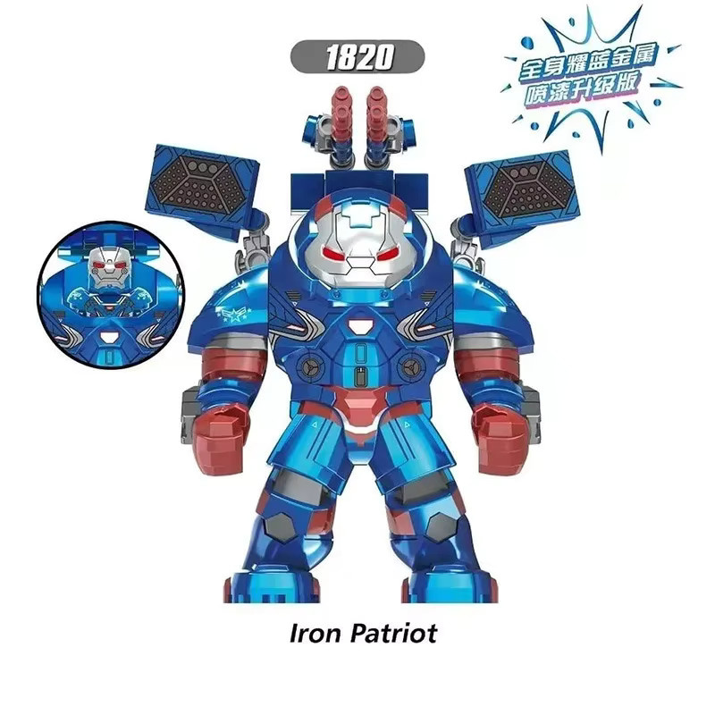 Hot Toys Superhelden Mini-Baustein-Spielzeug Figuren Hulk Iron Man Mecha, Set / Bundle - Bild 2