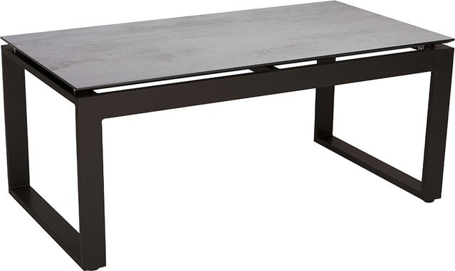 Stern Beistelltisch Allround aus Aluminium in Schwarz Matt mit Silverstar 2.0 Tischplatte in Zement Hell - Bild 1