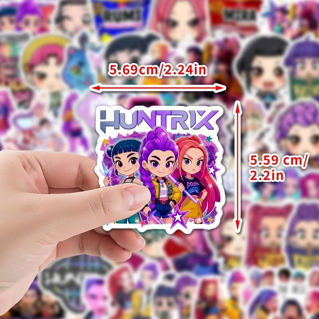 50 Stück KPOP Anime Dämonenjäger Graffiti Aufkleber wasserfest und dekorativ in Multicolour für Wasserbecher, Mobiltelefon und Laptop - Bild 1
