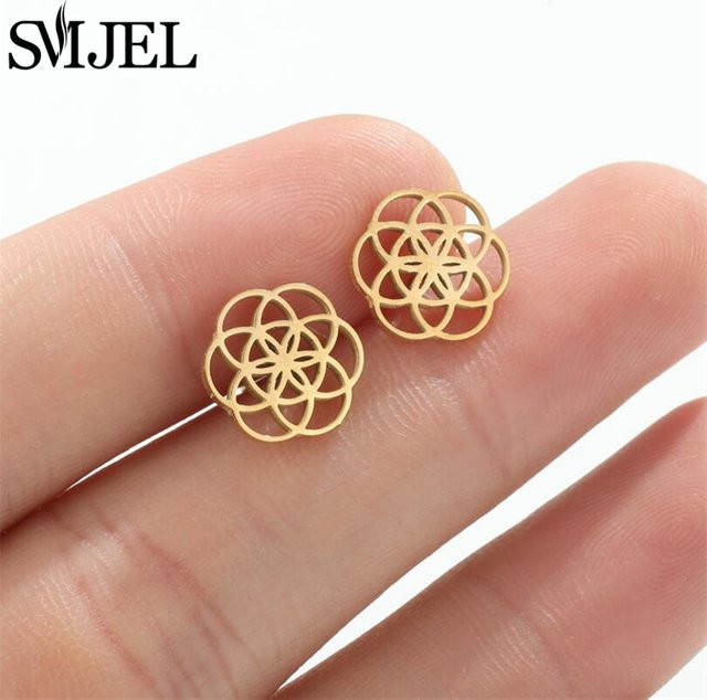 SMJEL Ohrstecker Edelstahl, Gold, Vintage, Damen - Bild 1