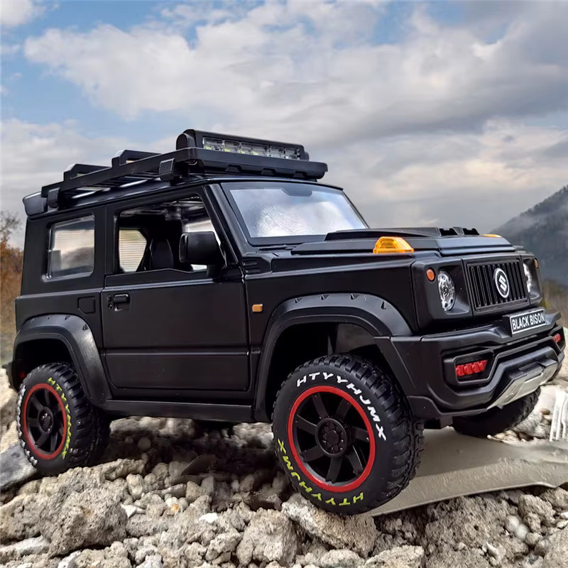 MAKEDA Suzuki Jimny Geländewagen Automodell Metall 1:18 Schwarz - Bild 2