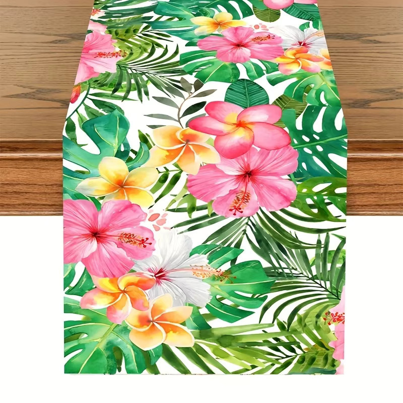 VIKAMA Tischläufer mit floralem Design in Multicolour, Polyester, B: 90 cm, T: 33 cm - Bild 4