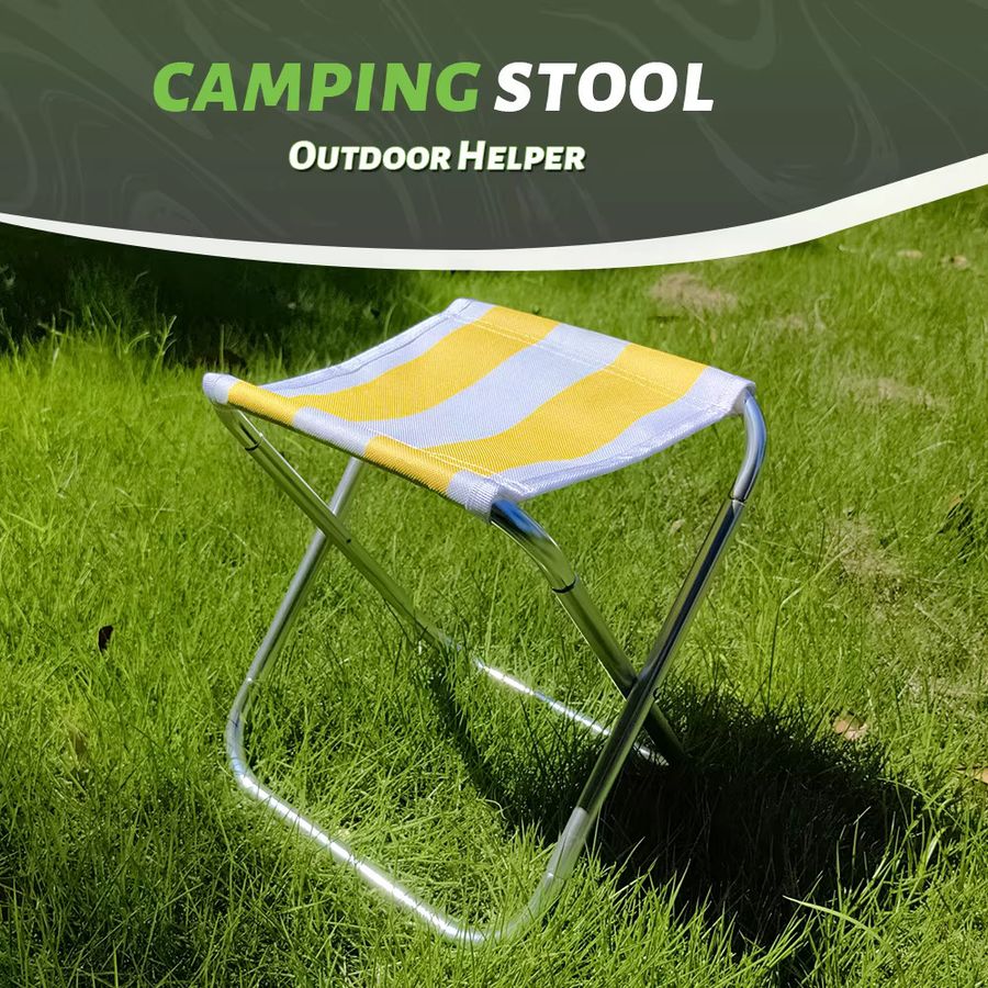 LIFEWITHCAMP Klappbarer Outdoor Hocker als Fußstütze für Camping und Wandern in Grau - Bild 1