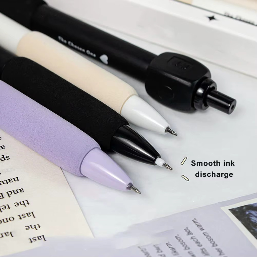 2 Stück Neutralstifte Schwarz 0,5 mm mit Drehmechanismus und Dekompressionsfunktion für Prüfungen und Tablets - Bild 4