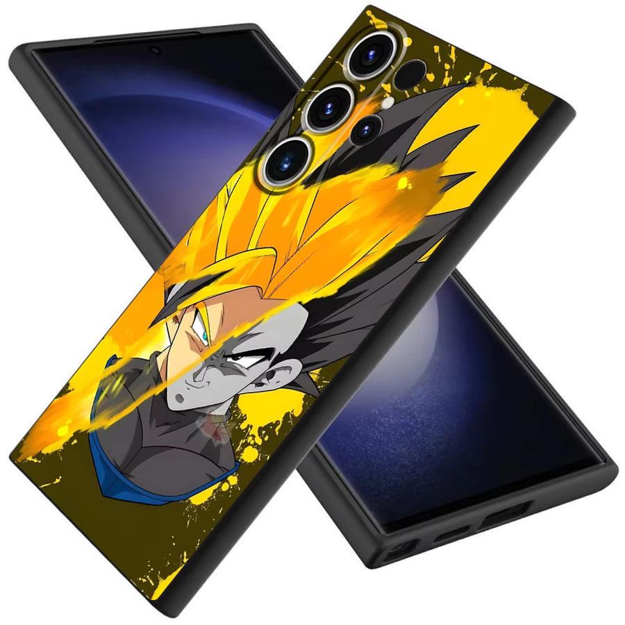Dragon Ball Handyhülle für Samsung Galaxy S24 Plus, S23 Ultra, S21 FE und S20 in Schwarz mit Goku und Vegeta Design - Bild 5