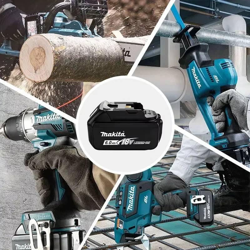 Makita 18V 6,0Ah Akku in Schwarz für Elektrowerkzeuge wie BL1830, BL1830B, BL1840, BL1840B, BL1850 und BL1860B - Bild 5
