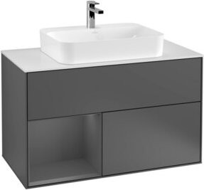 V&B Waschtischunterschrank Finion 100 in Anthrazit, Breite: 100 cm, Tiefe: 50,1 cm, Höhe: 50,1 cm - Bild 1
