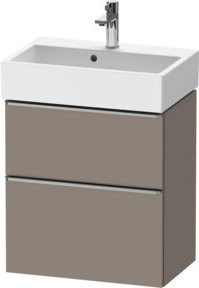 Duravit Waschtischunterschrank D-Neo Compact in Grau, glänzend, B/T/H: 58,4 x 37,2 x 62,5 cm - Bild 1