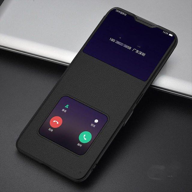 Xiaomi Poco X8 Pro Luxus Flip-Hülle aus magnetischem PU-Leder mit Sichtfenster in Schwarz - Bild 1