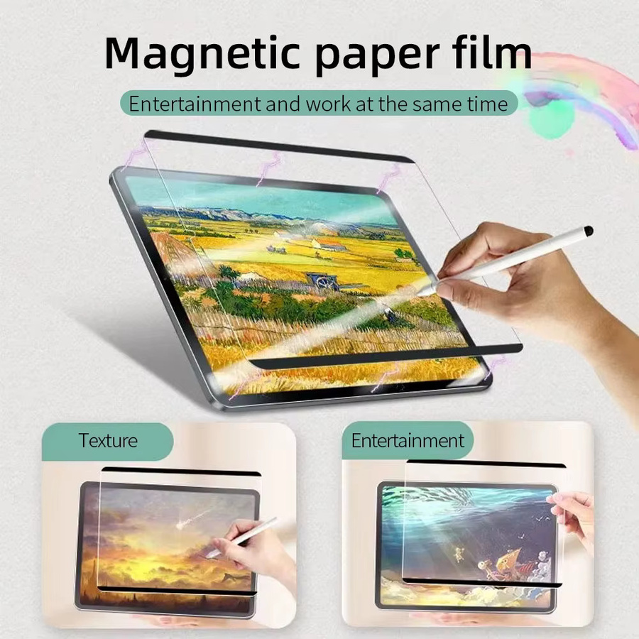 Magnetischer Display-Schutz für Xiaomi Pad 5, 6, 7 Pro, SE und Redmi Pad, Matte Schreibfolie, Transparent - Bild 4
