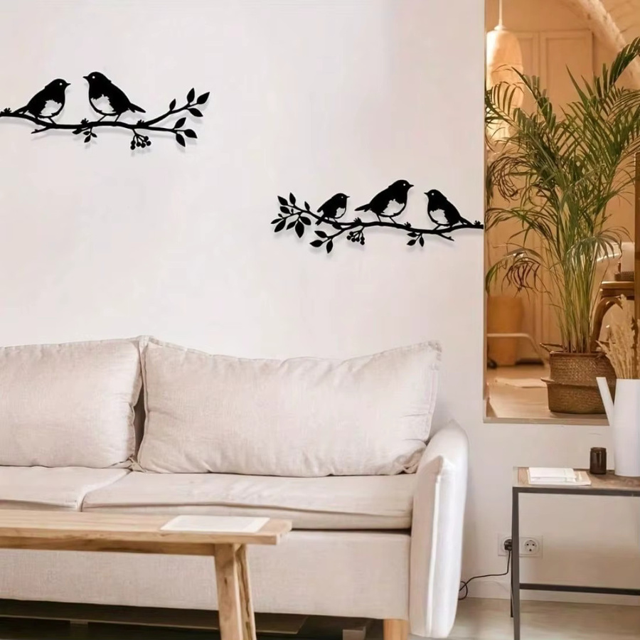 ElegArt Minimalistisches Line Art Wandposter mit schwarzem Metallrahmen, abstraktes Vogel-Motiv, wasserfestes 2D-Poster in Schwarz - Bild 5