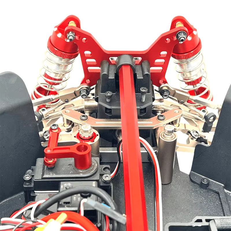 MJX Hyper GO 7303 7304 1/7 RC Auto Metall-Upgrade-Ersatzteile, 25T Servoarm Lenkstange Getriebegehäuseabdeckung Metall-Stoßdämpferteile - Bild 1