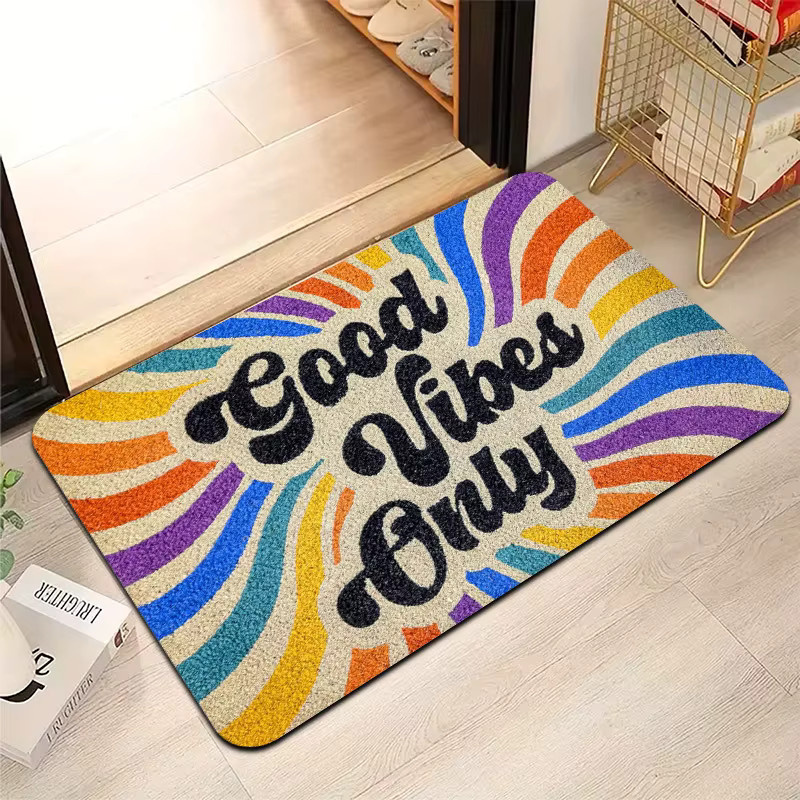 VIKAMA Regenbogen-Teppich in Multicolour, rechteckige Fußmatte für Wohnzimmer und Schlafzimmer, B/T: 60 x 40 cm - Bild 2