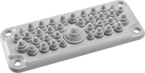 Schneider Electric Kabeldurchführung aus thermoplastischem Elastomer in Lichtgrau (RAL 7035) - Bild 1