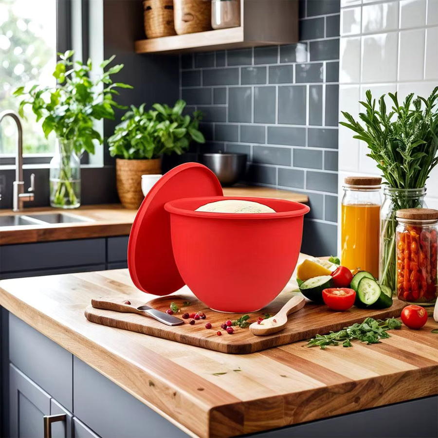 MixAid Silikoneinlagen für KitchenAid 5-Qt Mixer mit neigbarem Kopf, Set aus 3 Einlagen und 3 Deckeln, Schwarz - Bild 4