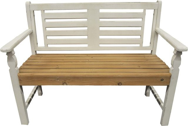 HTI-Line Gartenbank Senja im Landhausstil für Garten, Terrasse und Balkon, Breite: 118 cm, Tiefe: 50 cm, Höhe: 50 cm - Bild 1