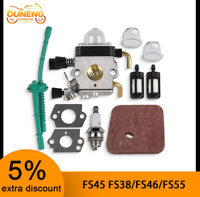 Vergaser für Stihl Rasenmäher und Freischneider FS45 FS55 FS55R FS38 FS46 KM55 HL45 FS45L FS45C FS46C FS55C FS55RC - Bild 1