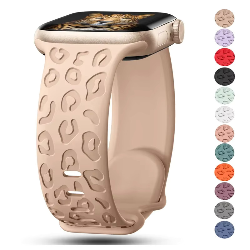 PEO Uhrenarmband Silikon, Leopardenarmband, Apple Watch - Bild 2