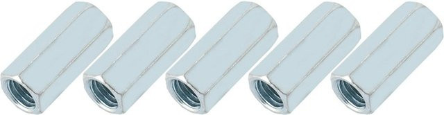 Fishine 5 Stück M12x40 Sechskant Stangenmuttern aus verzinktem Stahl in Silber - Bild 1