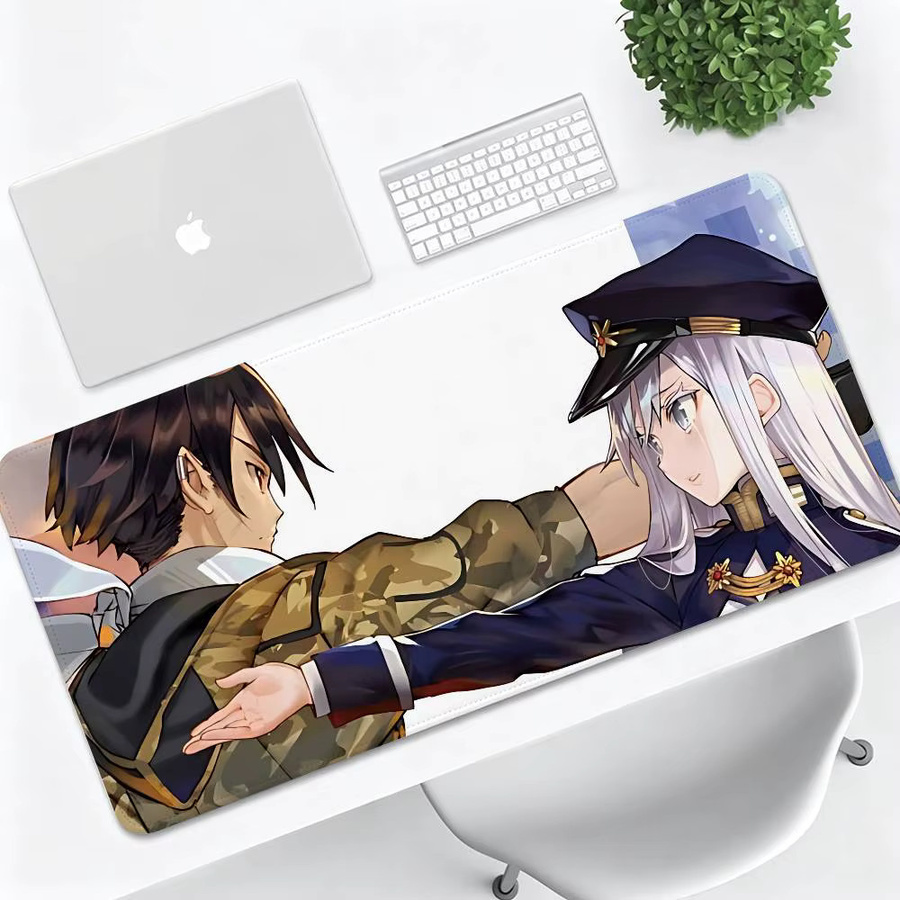 Bilibili Anime 86 Eighty Six Gaming-Mauspad in Multicolour, rutschfeste Schreibtischunterlage mit genähtem Rand für Computer und Tastatur - Bild 4