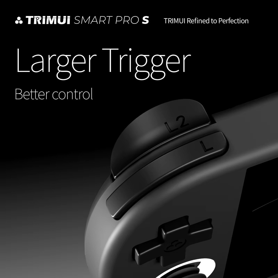 Trimui Smart Pro S Handheld-Spielkonsole Schwarz mit 4,96 Zoll IPS Display 1280x720 Pixel - Bild 2
