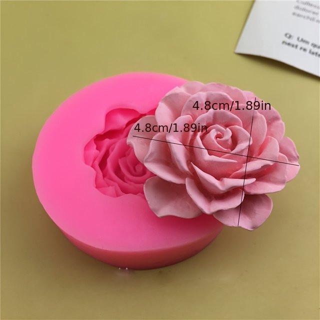 Silikonform für Blumenduftkerzen in Pink für DIY-Projekte, Seifen und Tonarbeiten - Bild 1