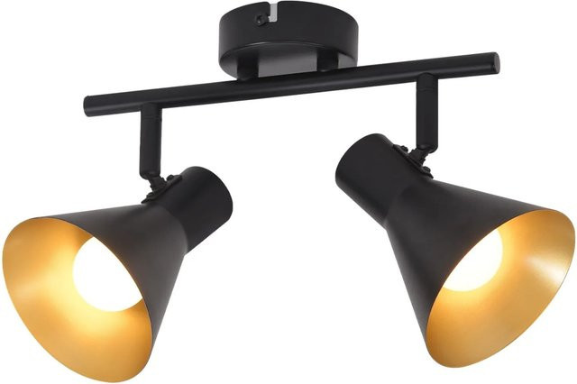 NETTLIFE Deckenstrahler aus Metall in Schwarz, verstellbar, E14, warmweißes LED-Licht, B/T/H: 28 x 11 x 4 cm - Bild 1