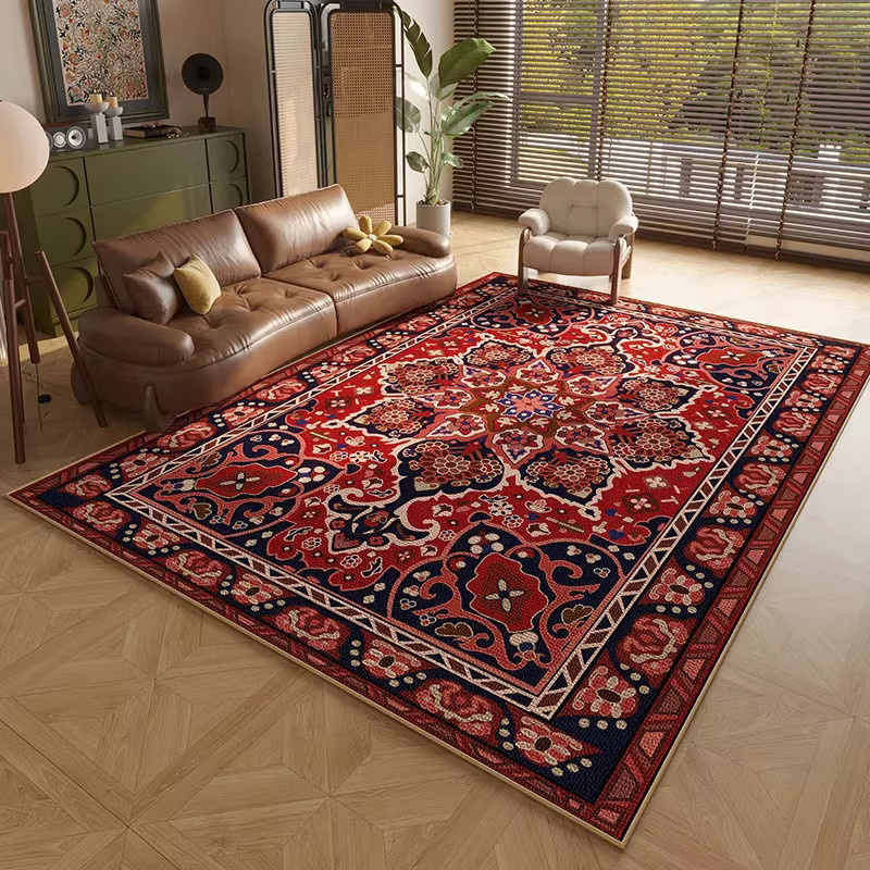 VIKAMA Teppich im persischen Retro-Stil, rutschfest und waschbar, rechteckig für Wohnzimmer, Schlafzimmer oder Arbeitszimmer, B: 150 cm, T: 100 cm - Bild 1