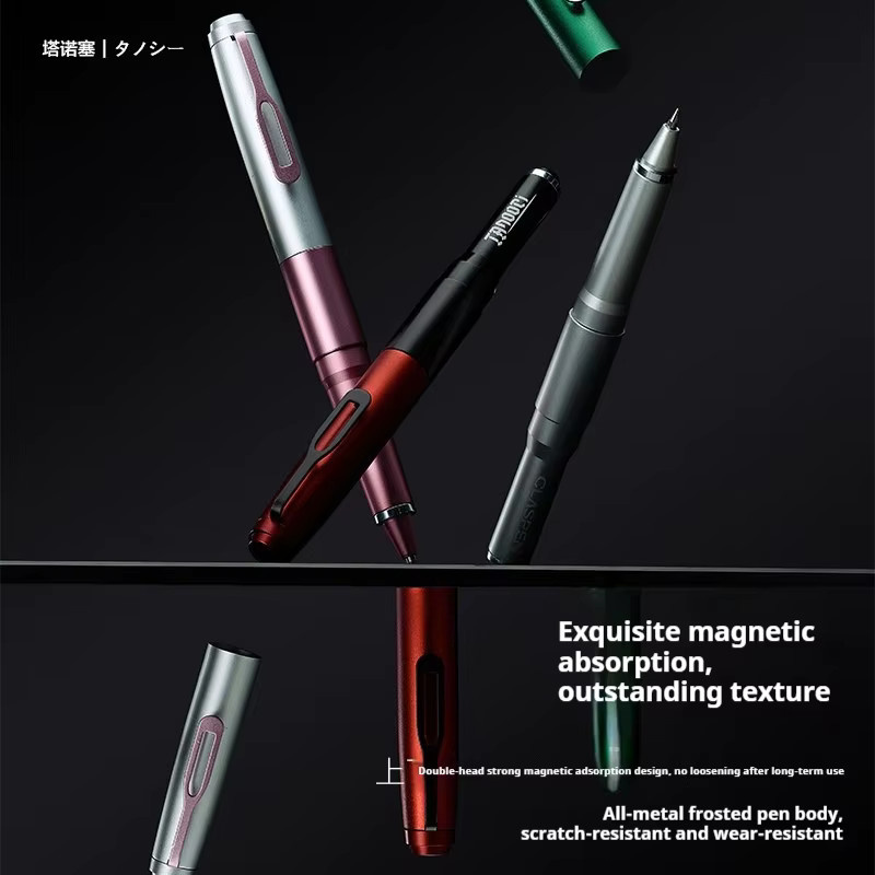 TANOOCI Magnetstift mit Kugelspitze und 0,5 mm Mine, einziehbarer Metallstift in Mehrfarben für den täglichen Gebrauch und Prüfungen - Bild 3