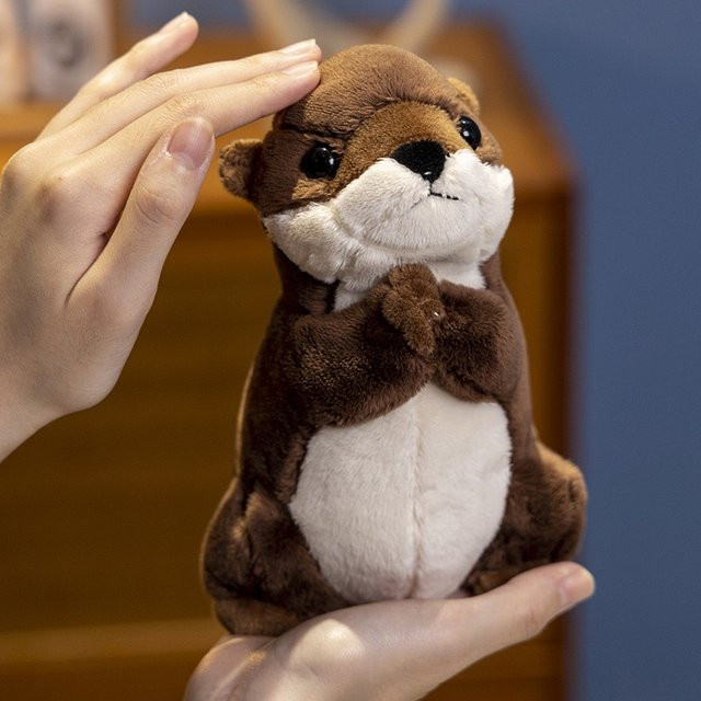 YUZHINUO Kawaii Otter Plushie, Plüsch Spielzeug, Weiß, Braun - Bild 1