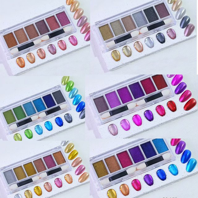SJP Nagellack Chrom Effekt, 6 Farben, Metallic, Unisex - Bild 1