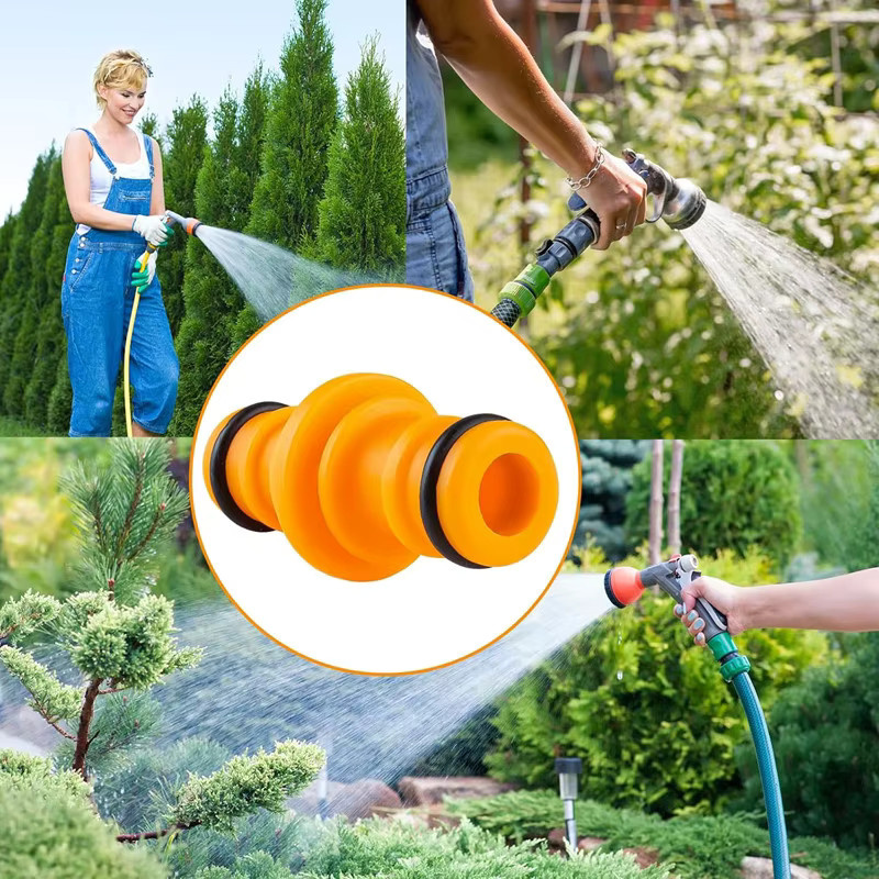 Nongjiale Gartenschlauchverbinder Quick Coupling in Orange, 1/2 Zoll Schlauchkupplung für die Bewässerung - Bild 2