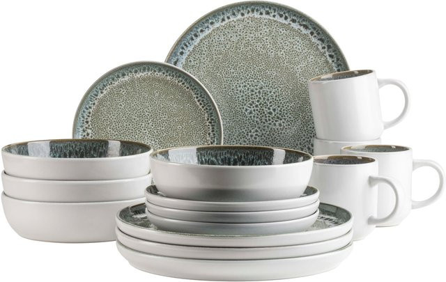 Mäser Kombiset Malea aus Steinzeug in Beige, Blau, Grün und Grau - Bild 1