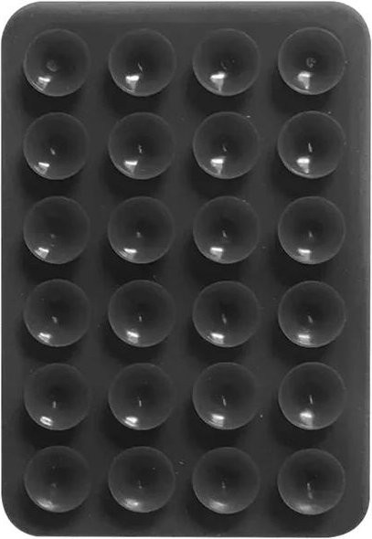 QI CHEN Silikon-Telefonhaltermatte mit Saugnapf, quadratischer Wandständer für die Rückseite, Schwarz - Bild 1
