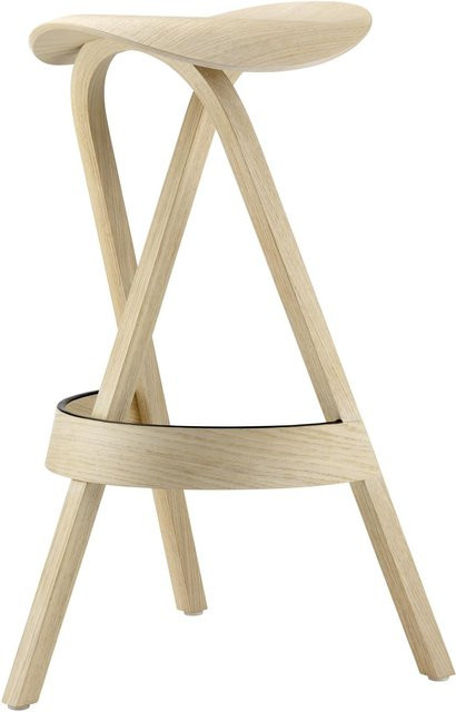 Thonet 404 H Barhocker aus Eiche in Braun mit Armlehnen - Bild 1