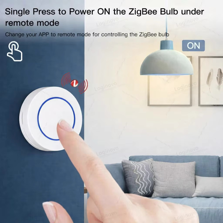 Coolo ZigBee Szenenschalter White – Kabelloser Touch-Controller für App-Steuerung mit Ewelink und Z2M, batteriebetrieben - Bild 3
