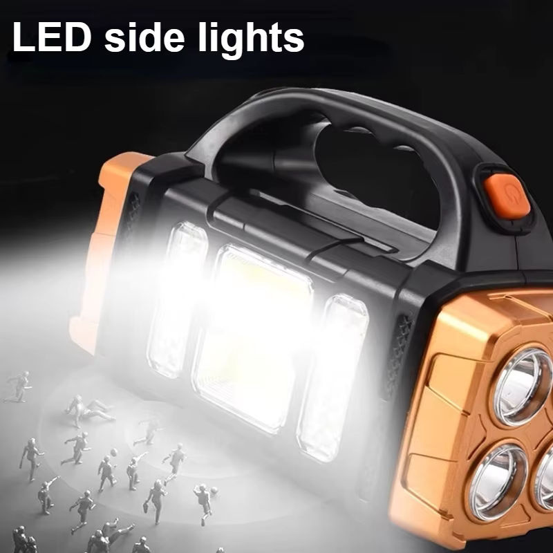 Heinast Solar-LED-Taschenlampe mit COB-Licht, schwarz, USB-wiederaufladbar und wasserdicht für Camping und Wandern - Bild 5