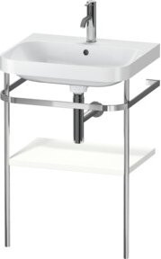 Duravit Möbelwaschtisch-Kombi Happy D.2 Plus in Weiß Matt mit Konsole und 1 Waschbecken, B/T: 57,5 x 49 cm - Bild 1