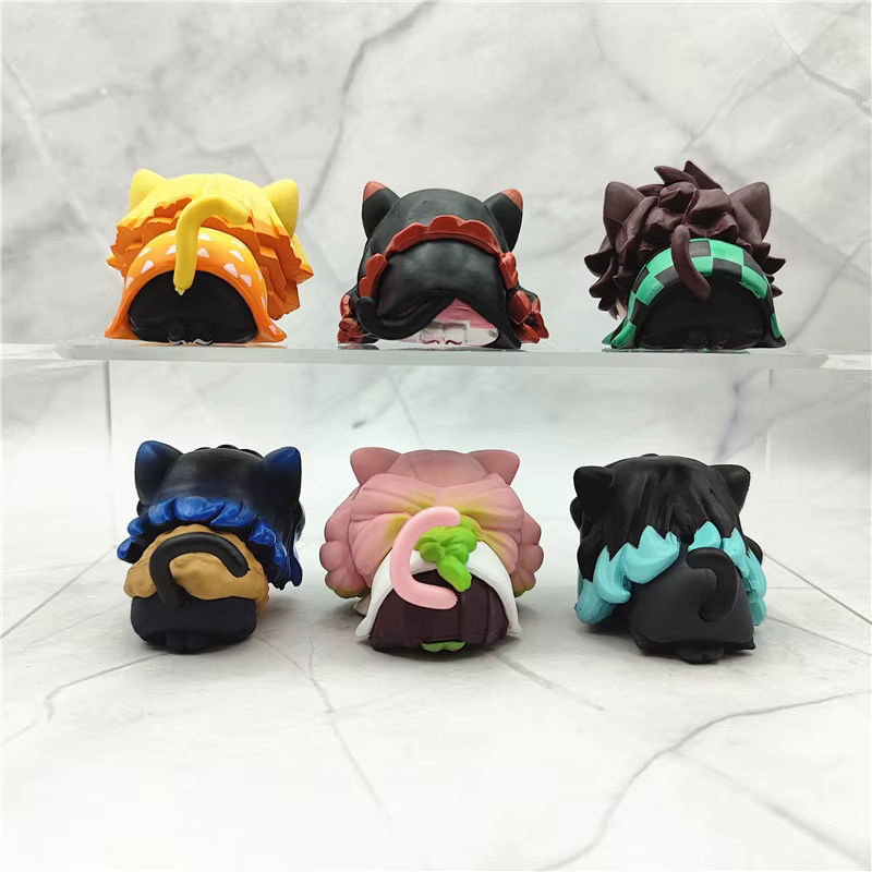 Bandai Demon Slayer Mini Figur, 6-teiliges Set, PVC Modell Puppe - Bild 4