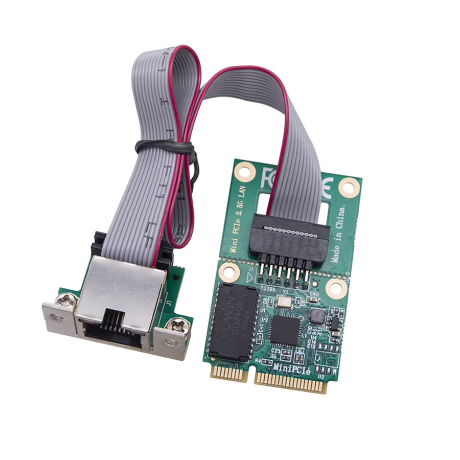 APWIKOGER M.2 Gigabit Netzwerkadapter mit 2,5G/1000/100Mbps Ethernet LAN, RTL8125BG Chip, RJ45 PCIE Bus Netzwerkkarte, Grün - Bild 2